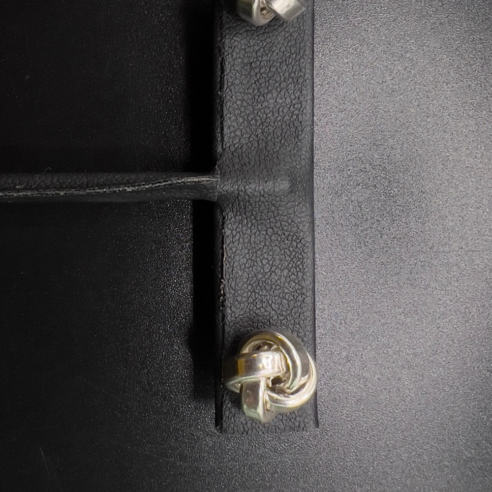 925 STERLING SILVER KNOT POST EARRINGS - Picture 6 of 8